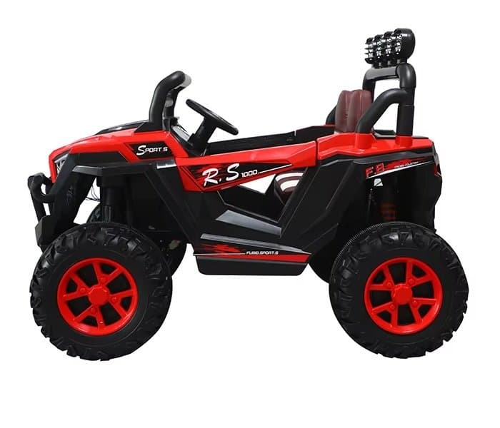 Masinuta electrica pentru copii Nichiduta UTV Red tractiune 4x4, telecomanda parentala 2.4G, motoare 4x39w, acumulator 12V7Ah, lumini, muzica, mufa mp3, roti cu suspensii, usi cu deschidere, povesti in limba engleza