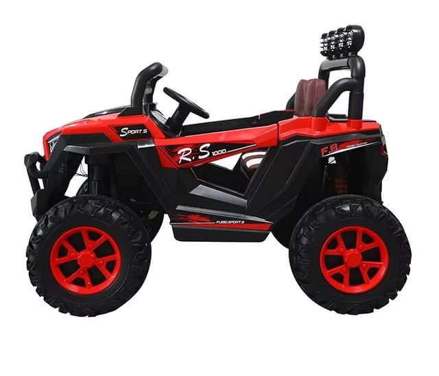 Masinuta electrica pentru copii Nichiduta UTV Red tractiune 4x4, telecomanda parentala 2.4G, motoare 4x39w, acumulator 12V7Ah, lumini, muzica, mufa mp3, roti cu suspensii, usi cu deschidere, povesti in limba engleza