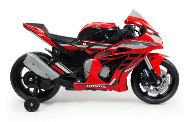 Motocicleta electrica pentru copii Injusa licenta Honda CBR, 12V, include roti ajutatoare, 3-6 ani