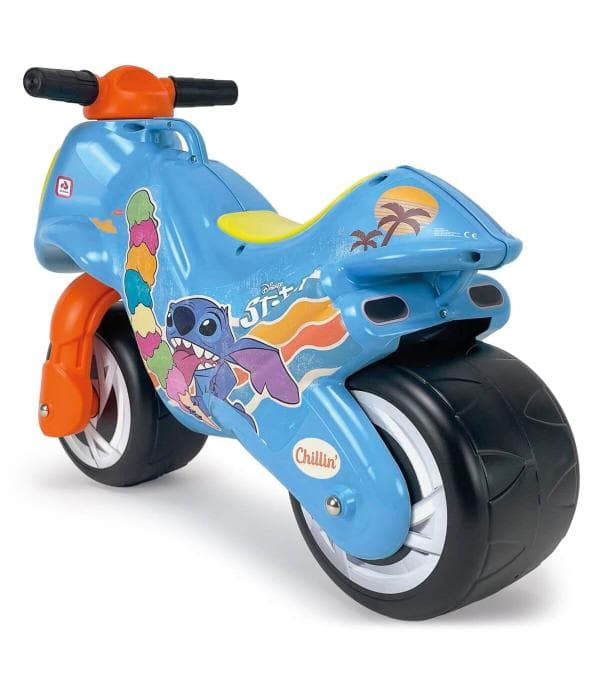 Motocicleta pentru copii Injusa Neox licenta Disney Stitch ride-on fara pedale 18-36 luni, greutate admisa 30 kg