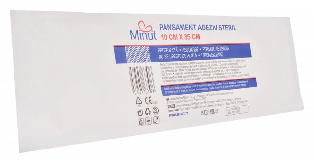 Pansament adeziv steril Minut 10 cm x 35 cm