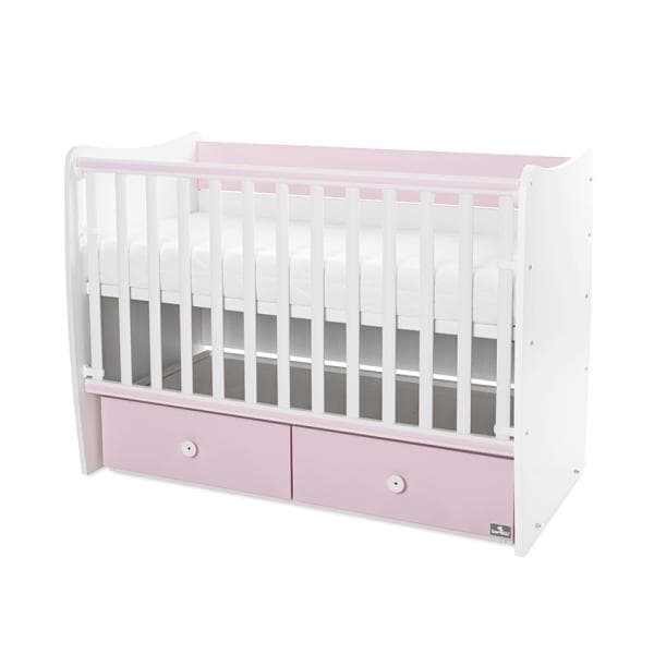 Patut balansoar Lorelli Matrix White Orchid Pink, transformabil, 60x120 cm