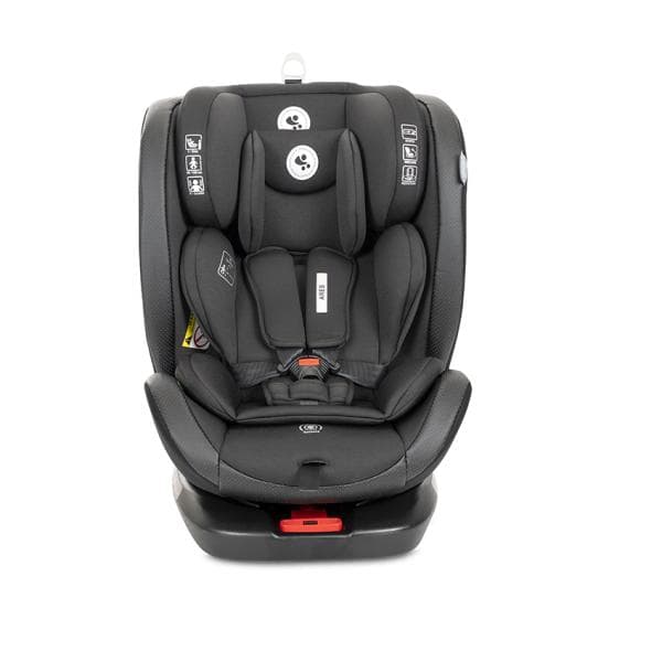 Scaun auto pentru copii Lorelli Ares Black i-Size, isofix, anti rebound bar, rotativ, 40-150 cm, 0 luni-12 ani