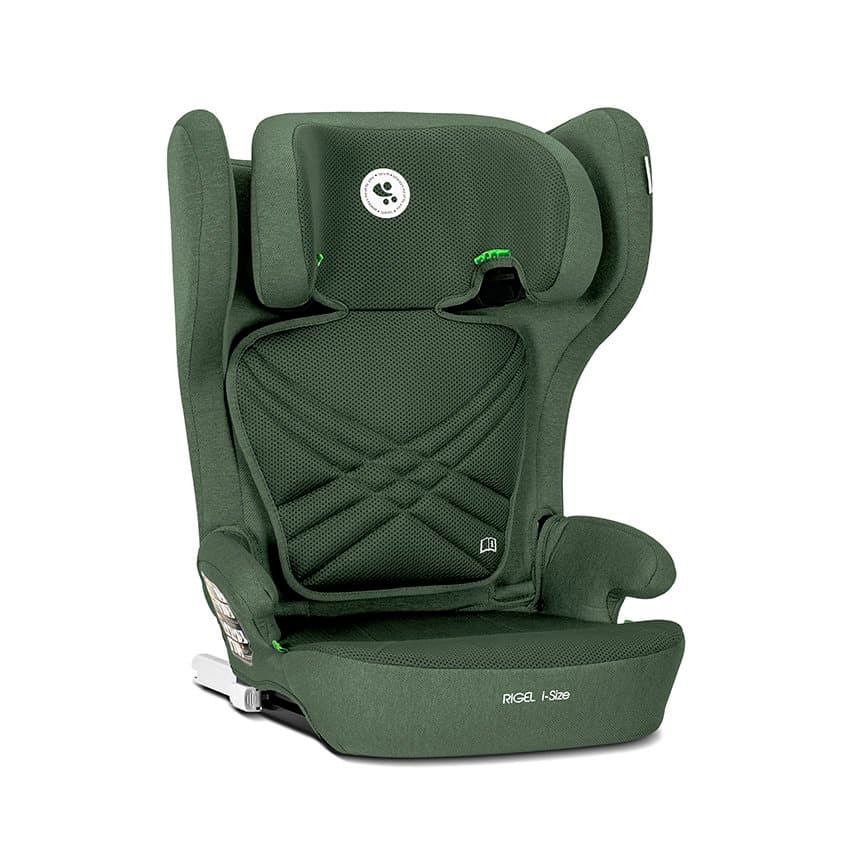 Scaun auto pentru copii Lorelli Rigel Green i-Size, isofix, pliabil pentru depozitare usoara, tetiera reglabila, 3 ani-12 ani, 100-150 cm