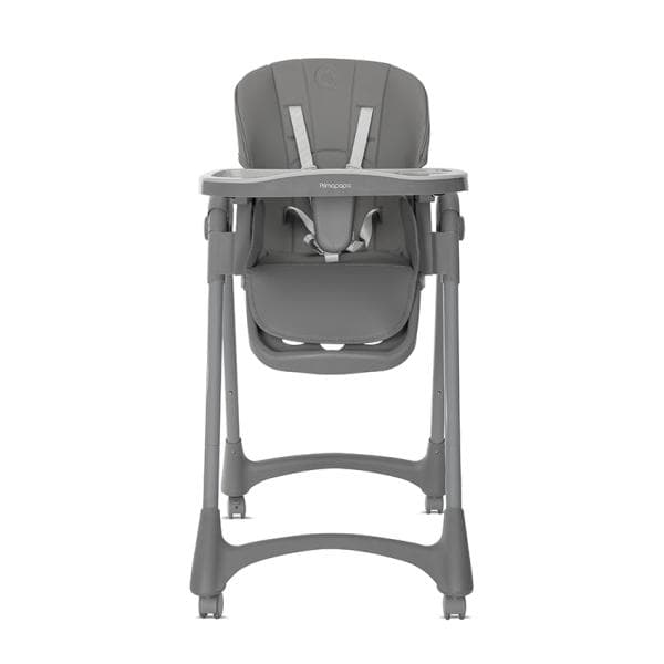 Scaun de masa pentru copii Lorelli Primapapa Grey 6-36 luni, reglabil in multiple pozitii, 2 tavite detasabile, centuri de siguranta, roti, suport pentru picioare