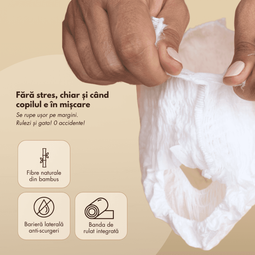Scutece chilotel din bambus Zuluff marimea 3, 6-11 kg, 30 bucati