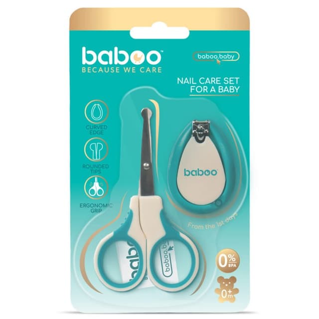 Set ingrijire unghii bebe cu forfecuta si unghiera Baboo 0 luni+