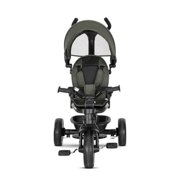 Tricicleta pentru copii Lorelli Tino Green cu sezut rotativ 360 grade, scaun rabatabil, control parental, greutate admisa 25 kg