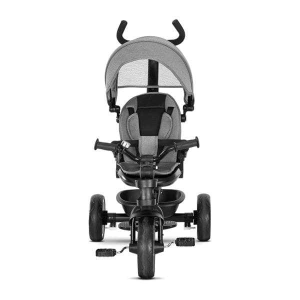 Tricicleta pentru copii Lorelli Tino Grey cu sezut rotativ 360 grade, scaun rabatabil, control parental, greutate admisa 25 kg