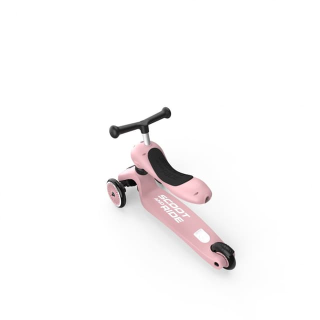 Trotineta copii cu sezut, transformabila 2 in 1, HighwayKick 1 Rose, 1-5 ani, pana la 50 kg, Scoot Ride
