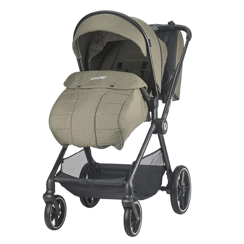 Carucior modular 3 in 1 Coccolle Lissia Moss green + Scoica auto iSize Coccolle Knox Black