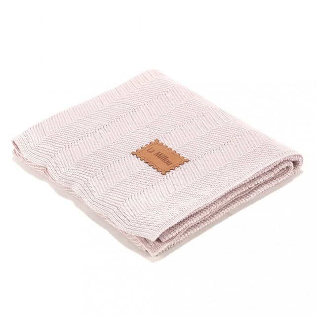 Paturica de bambus pentru copii 90x80 cm La Millou Light Pink