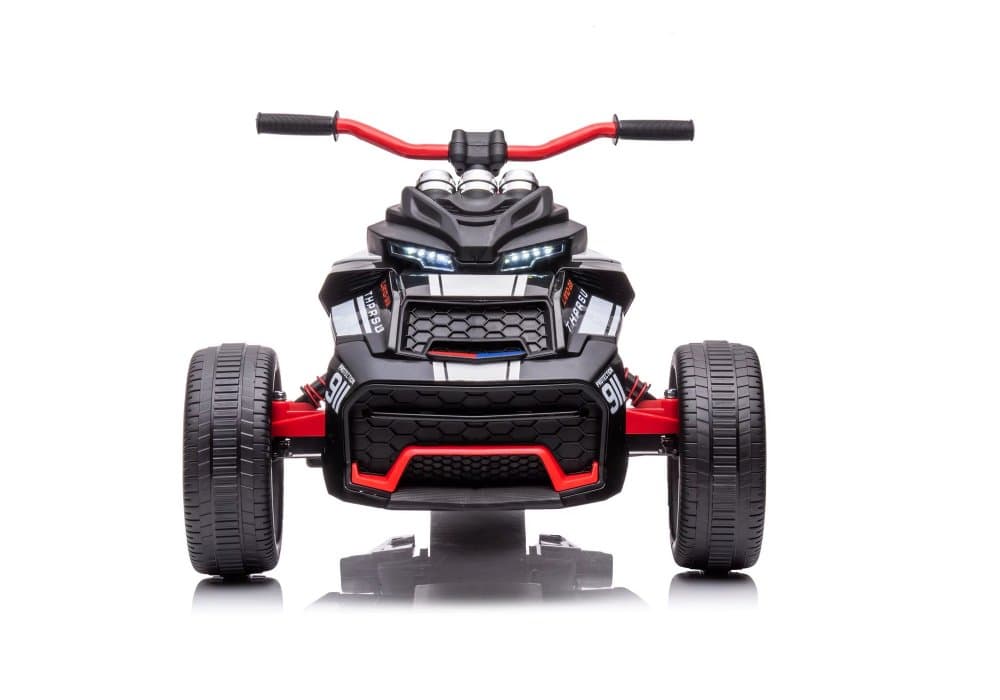 Motocicleta electrica pentru copii Nichiduta Spider Police cu roti EVA, acumulator 12V, lumini LED, pornire la buton, sezut ergonomic, manere antiderapante, display cu afisaj baterie, greutate admisa 30 kg