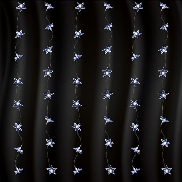 Perdea de stelute luminoase, 48 led-uri, lungime 1.5 m, interior