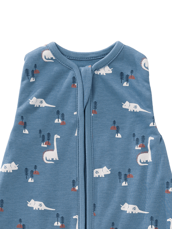 Sac de dormit cocon din bumbac organic 0-3 luni model Dino
