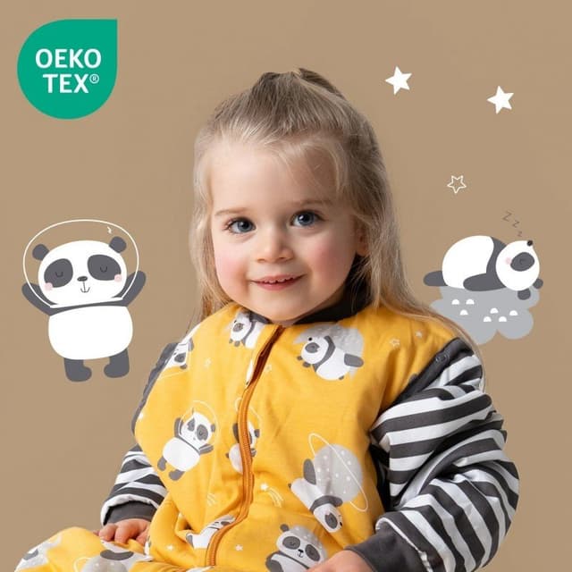 Sac de dormit cu maneca lunga detasabila Panda 130 cm 1.0 Tog