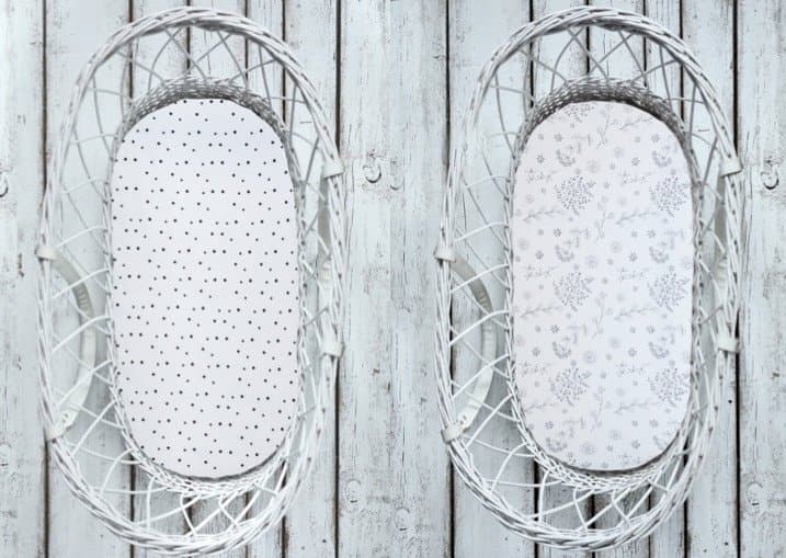 Set 2 cearsafuri cu elastic pentru landoucosulet bebe BloomPuncte Sleepee