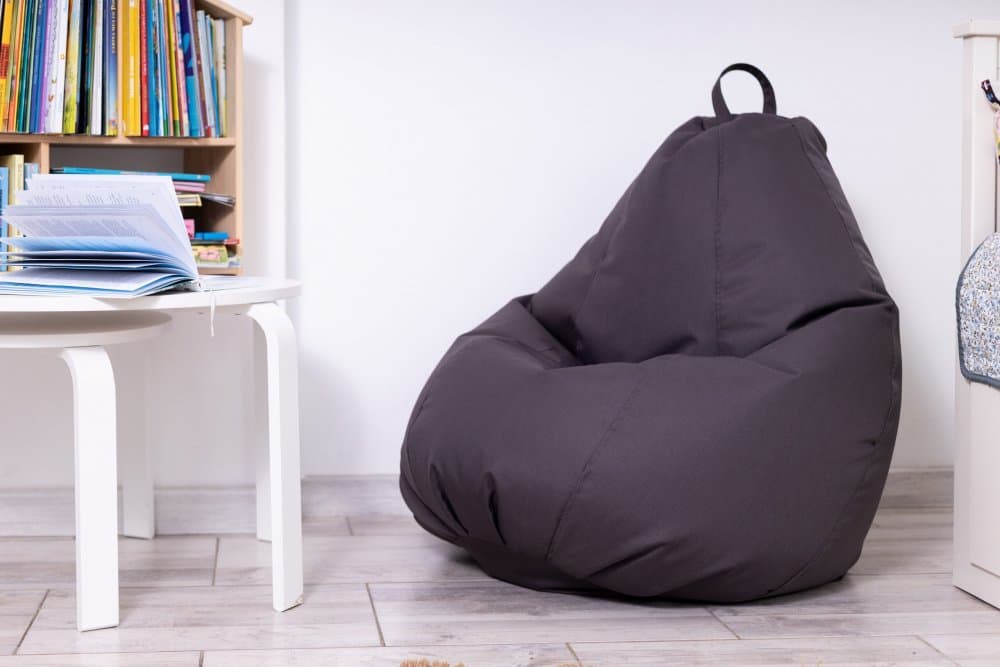 Fotoliu puf Bean bag gri XXL cu husa interioara