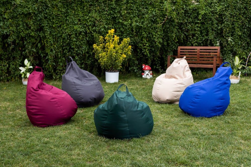 Fotoliu puf Bean bag verde XXL cu husa interioara