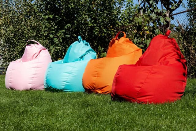 Fotoliu puf Bean bag red XXL cu husa interioara