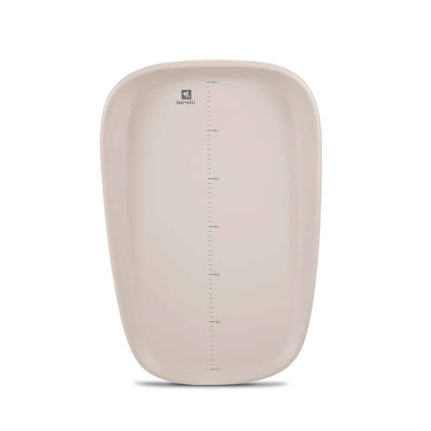 Saltea de infasat din spuma poliuretanica moale Lulu Beige, suprafata gradata, antialunecare, impermeabila, 43 x 10 x 68 cm