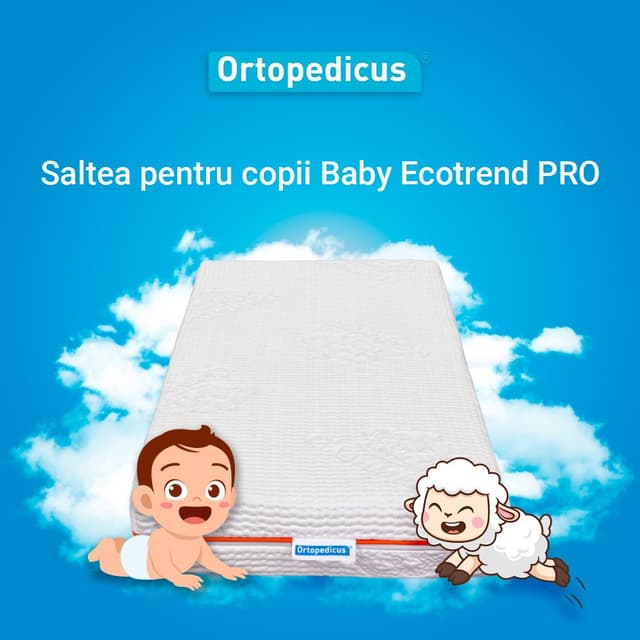 Saltea de pat pentru copii 70x140 cm Baby Ecotrend Pro