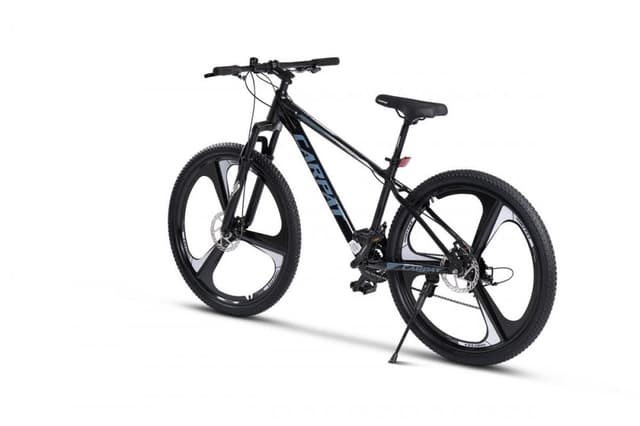 Bicicleta MTB Carpat Evolution C27313M NegruGriAlb 27.5 inch, cadru din aluminiu, frana mecanica pe disc, suspensie pe arc