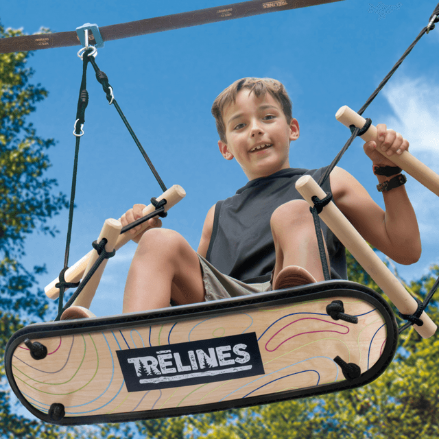 Leagan pentru copii Treboard cu franghie si placa in forma de skateboard