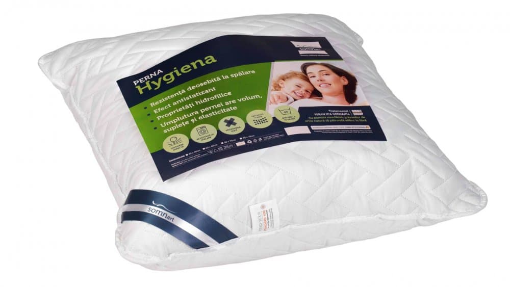 Perna Somnart Hygiena hipoalergenica cu bilute Superball din poliester 70 x 70 cm