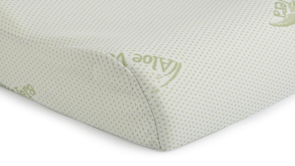 Perna ergonomica Somnart Memory Aloe Vera cu husa detasabila 42 x 72 x 12 cm