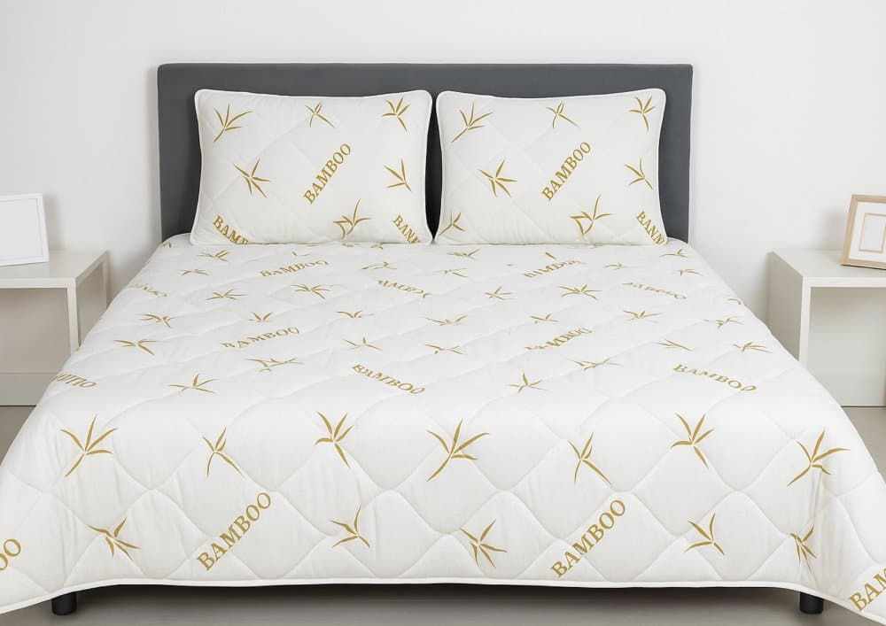 Pilota matlasata Somnart Bambus Confort din microfibra, primavara toamna 200 x 220 cm, 350 g
