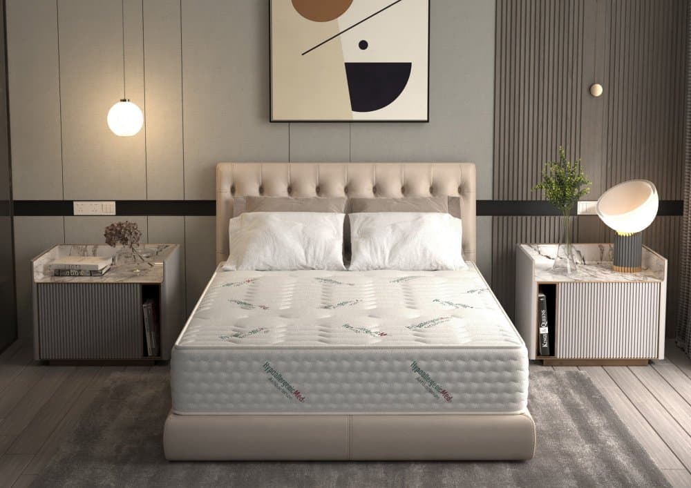 Saltea ortopedica cu arcuri Pocket Hypoallergenicmed safe relax Horeca 200x200x25 cm husa tratament antialergic