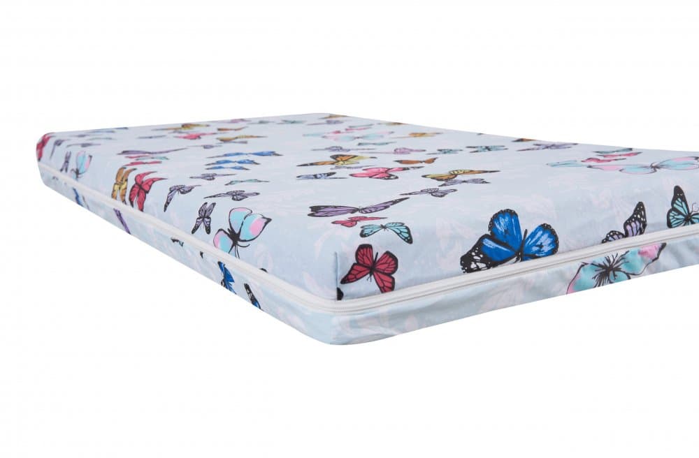 Saltea cu memorie Somnart Memory 70x140x10 cm husa impermeabila, model fluturi
