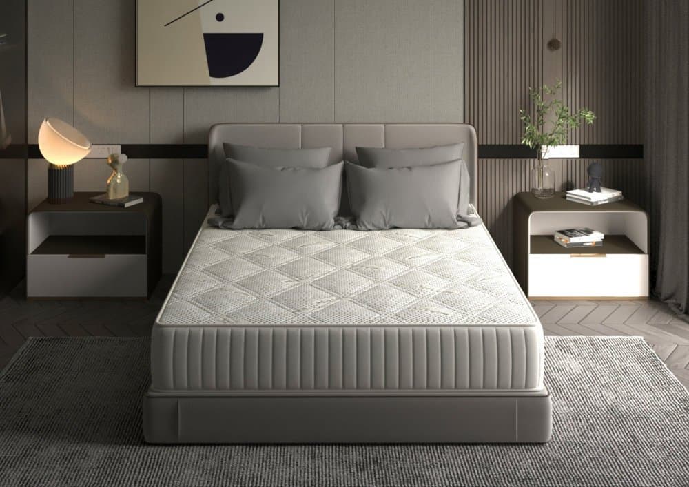 Saltea cu memorie Somnart Silver Relax 200 x 200 x 24 cm cu husa tricot silver