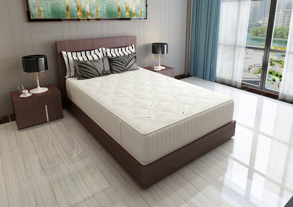 Saltea cu memorie si arcuri Silver Evolution Pocket Spring 180 x 200 x 30 cm cu husa tricot silver