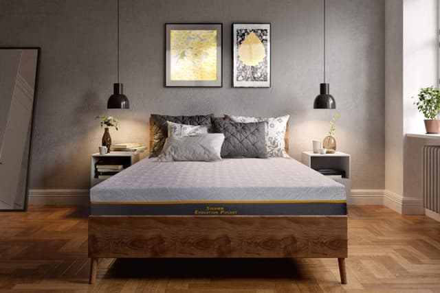 Saltea cu memorie si arcuri individuale Somnexpert Silver Evolution Pocket Spring 140 x 190 x 24 cm cu husa detasabila