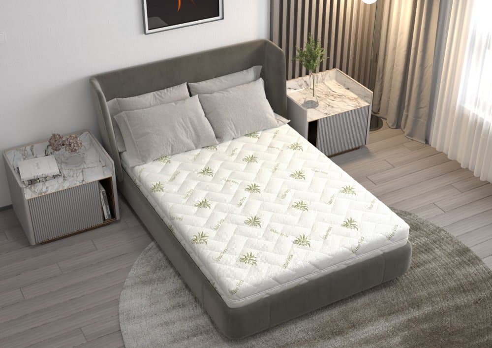 Saltea anatomica cu spuma poliuretanica Somnart Fermimax Aloe Vera 200x200x15 cm