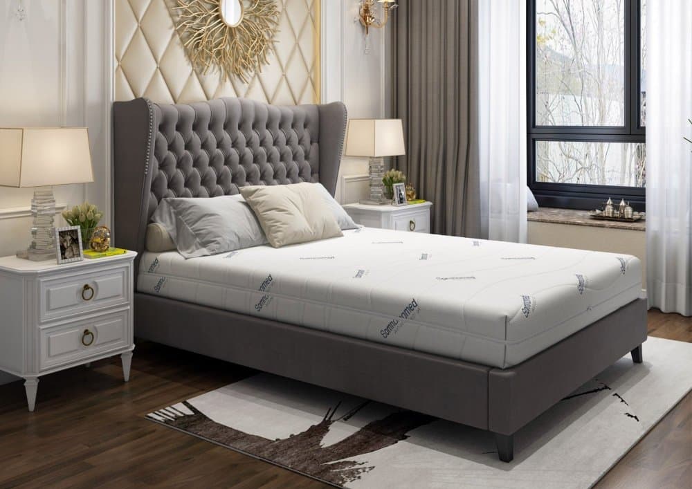 Saltea din spuma poliuretanica Somnomed Antiacaria 160 x 200 x 20 cm cu husa detasabila