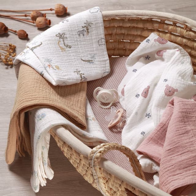 Set 3 scutece din muselina super soft 70x70 cm Babyono multicolor 04