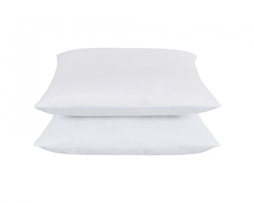 Set 2 perne Somnart Belina din microfibra, lavabile la masina, alb 60 x 60 cm
