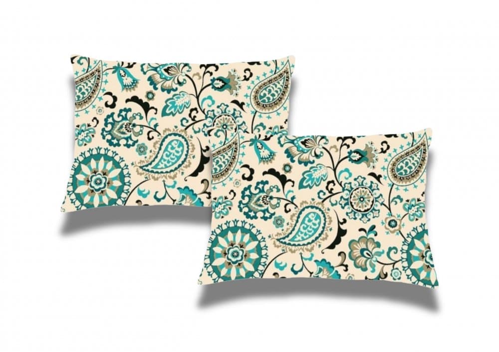 Set 2 perne matlasate Somnart Belina din microfibra imprimata oriental 50 x 70 cm