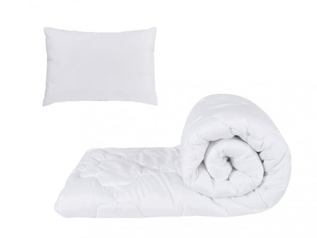 Set Somnart cu pilota 150 x 200 cm si 1 perna alba matlasata 50 x 70 cm