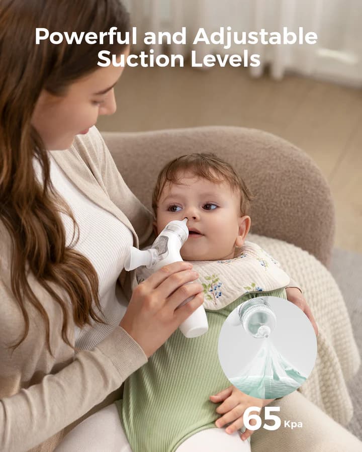 Aspirator nazal electric Momcozy BreezyClear 2 in 1 spray si aspirare