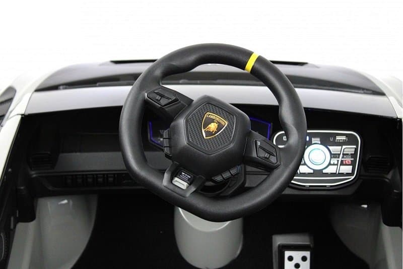 Masinuta electrica pentru copii cu licenta Lamborghini Huracan Silver Grey cu telecomanda parentala 2.4G, motoare 2x39w, acumulator 12V7Ah,lumini led,muzica, centura de siguranta, usi cu deschidere, suspensii spate