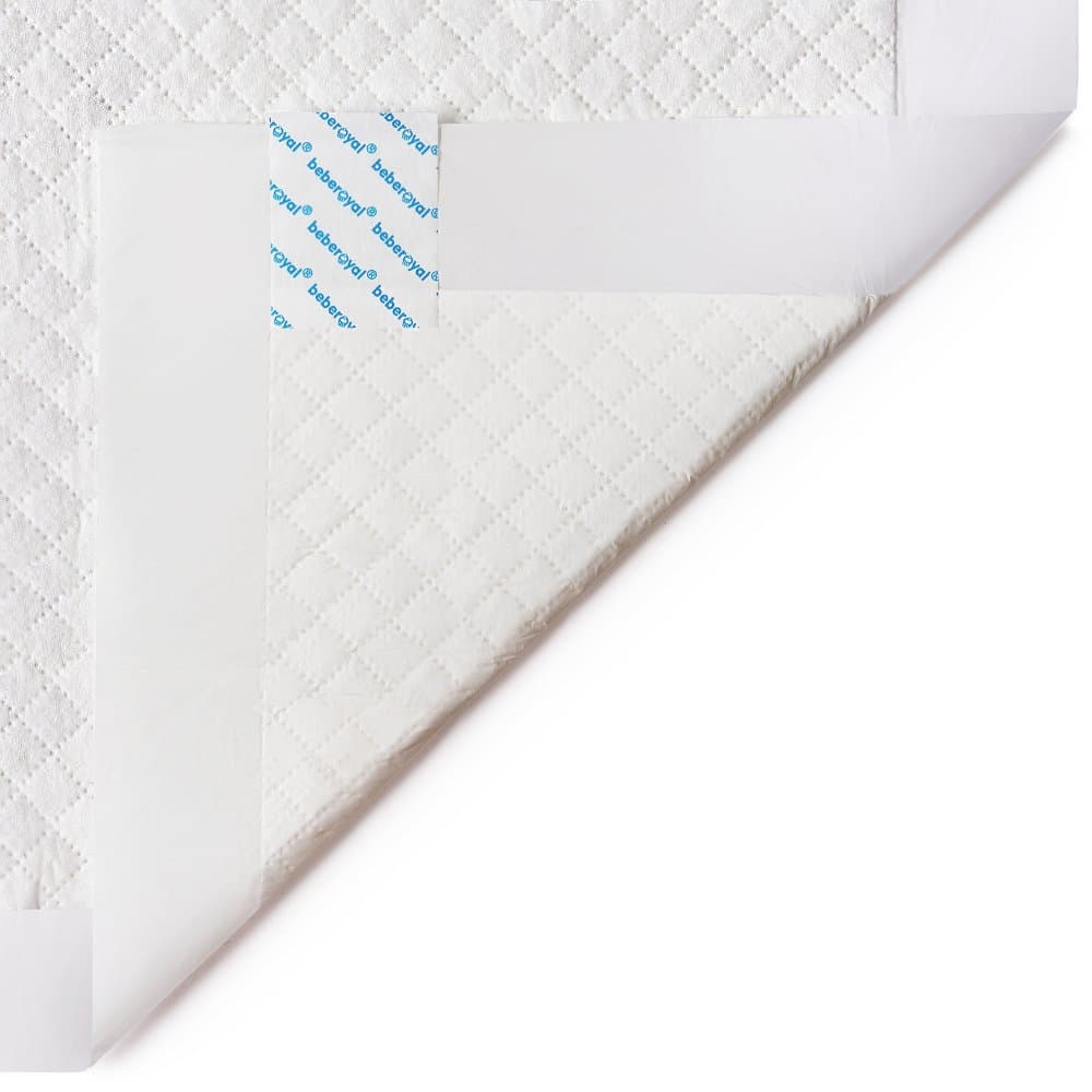 Set 20 aleze Beberoyal Premium 60x90 cm, impermeabile, absorbtie 2300 ml, fixare autoadeziva, 6 straturi