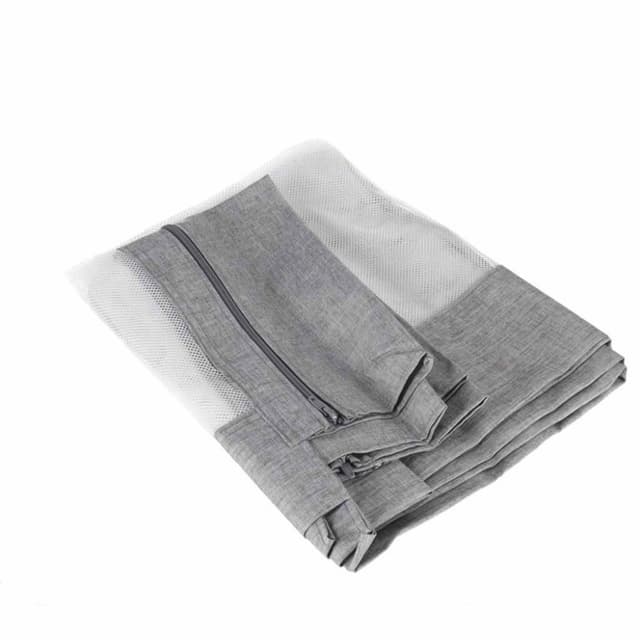 Bariera de protectie pentru pat Ikonka Grey 200 cm, cadru metalic, cu buzunar exterior