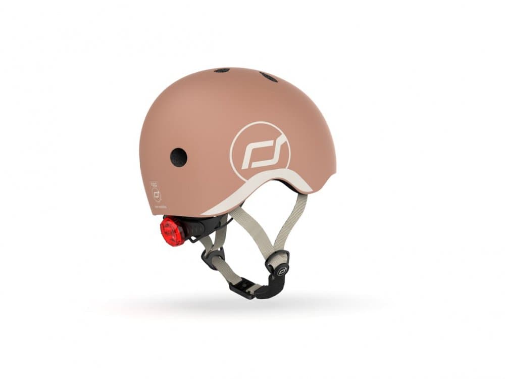 Casca de protectie pentru copii, sistem de reglare magnetic cu led, XXS-S, 45-51 cm, 1 an+, Mocha Scoot Ride