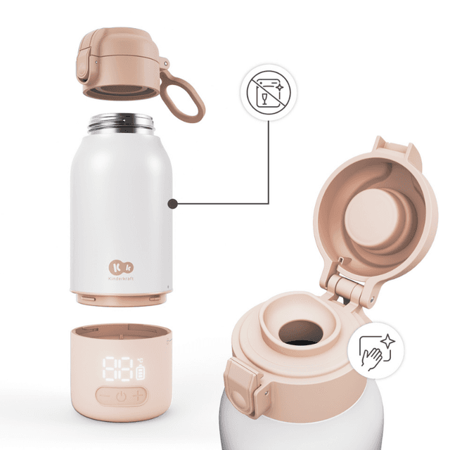 Termos si incalzitor de biberoane 2 in 1 Kinderkraft Gaja Beige