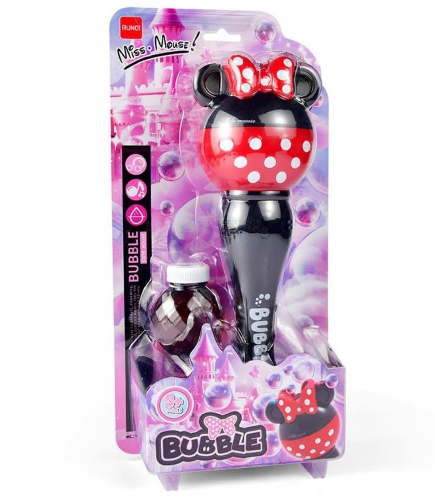 Jucarie cu solutie pentru baloane de sapun microfon Mini Mouse