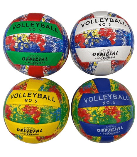 Minge colorata de volei din piele ecologica marimea 5